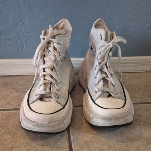 Converse High-Top Sneakers in White and Black